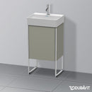 Duravit XSquare 洗手盆盥洗台帶 1 門絲綢啞光石灰色