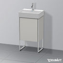 Duravit XSquare 洗手盆盥洗台，附 1 門 霧面混凝土灰色