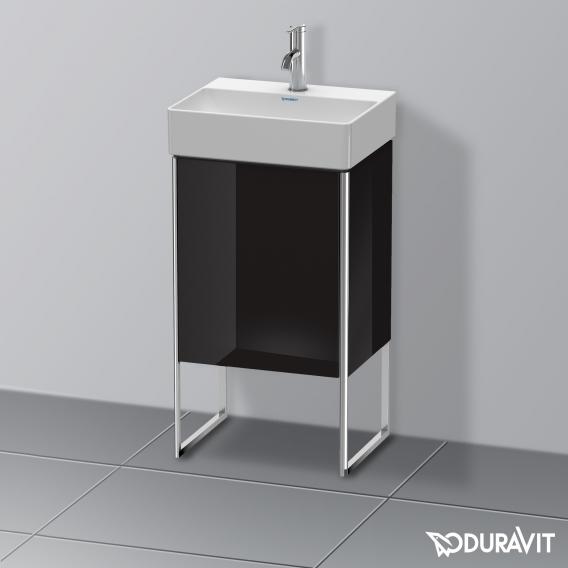 Duravit XSquare vanity unit for hand washbasin with 1 door black high gloss