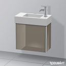 Duravit XSquare 洗手盆盥洗台，搭配 1 門法蘭絨灰色高光