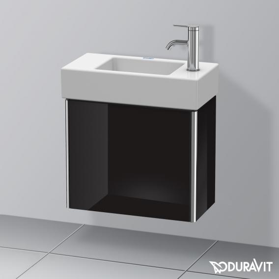 Duravit XSquare vanity unit for hand washbasin with 1 door black high gloss