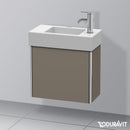 Duravit XSquare 洗手盆盥洗台帶 1 門絲綢啞光法蘭絨灰色