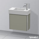 Duravit XSquare 洗手盆盥洗台帶 1 門絲綢啞光石灰色