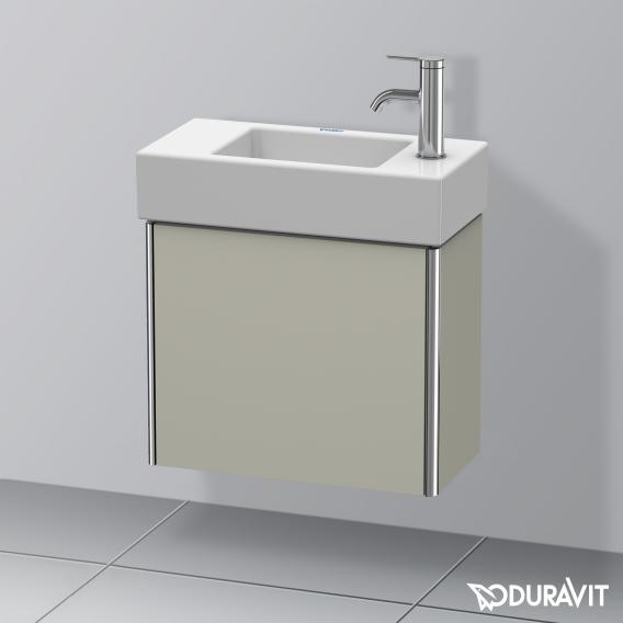 Duravit XSquare vanity unit for hand washbasin with 1 door silk matt taupe