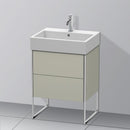 Duravit XSquare vanity unit with 2 pull-out compartments silk matt white