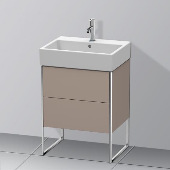 Duravit XSquare 梳妝台搭配 2 個拉出式隔層 霧面玄武岩