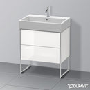 Duravit XSquare vanity unit with 2 pull-out compartments white high gloss