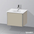 Duravit XSquare vanity unit for hand washbasin mit 1 pull-out compartment silk matt taupe