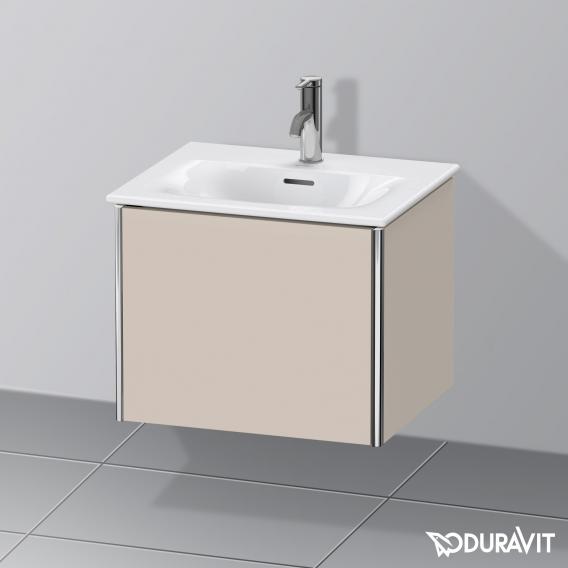 Duravit XSquare vanity unit for hand washbasin mit 1 pull-out compartment matt taupe