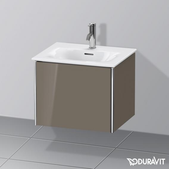 Duravit XSquare vanity unit for hand washbasin mit 1 pull-out compartment flannel grey high gloss