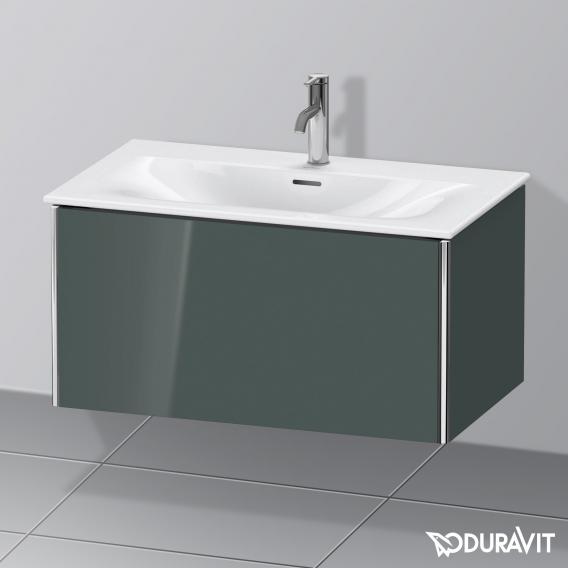 Duravit XSquare 梳妝台搭配 1 個拉出式隔間 多洛米蒂灰色高光