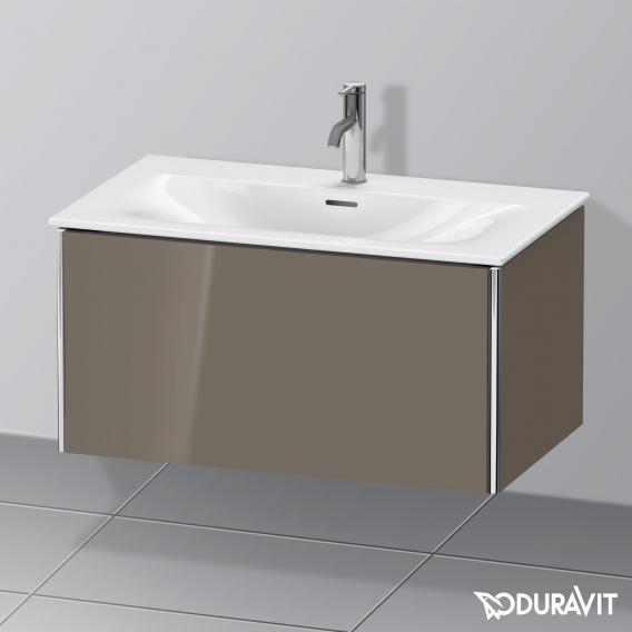 Duravit XSquare 梳妝台搭配 1 個拉出式隔間法蘭絨灰色高光