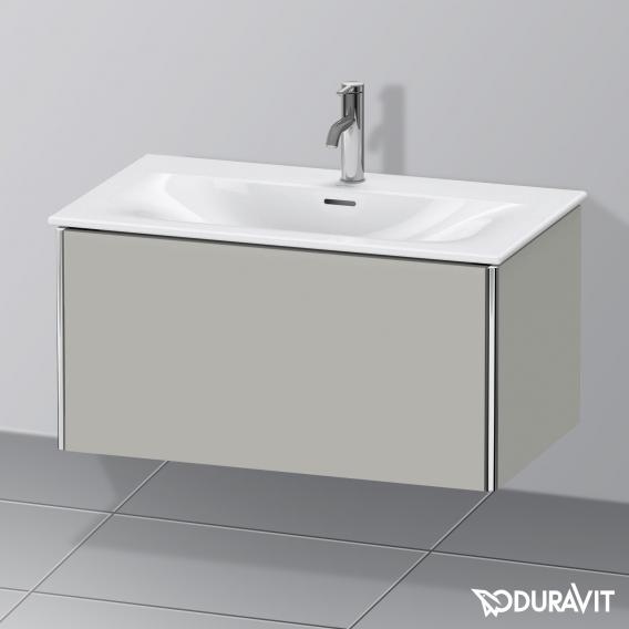 Duravit XSquare 梳妝台，搭配 1 個拉出式隔間 霧面混凝土灰色