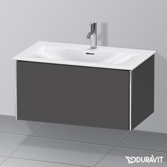 Duravit XSquare 梳妝台，附 1 個拉出式隔層，霧面石墨