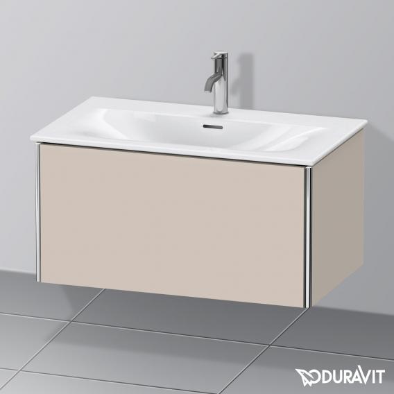 Duravit XSquare 梳妝台搭配 1 個拉出式隔層 霧面灰褐色