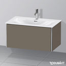 Duravit XSquare vanity unit with 1 pull-out compartment silk matt flannel grey