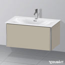 Duravit XSquare vanity unit with 1 pull-out compartment silk matt taupe