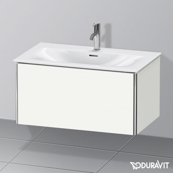 Duravit XSquare 梳妝台搭配 1 個拉出式隔間絲綢霧面白色