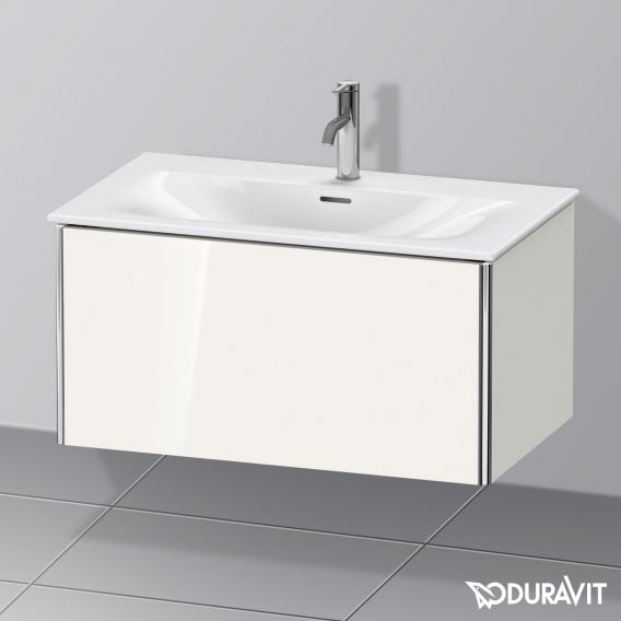 Duravit XSquare 梳妝台，附 1 個拉出式隔層，白色高光