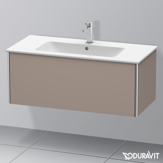 Duravit XSquare 梳妝台，附 1 個拉出式隔層 霧面玄武岩