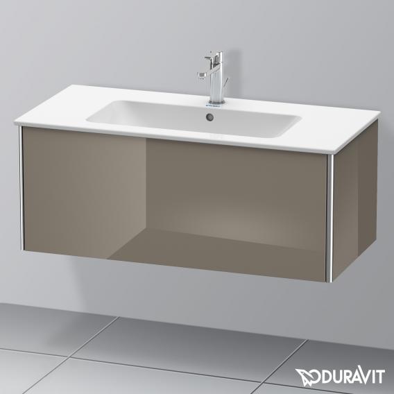 Duravit XSquare 梳妝台搭配 1 個拉出式隔間法蘭絨灰色高光