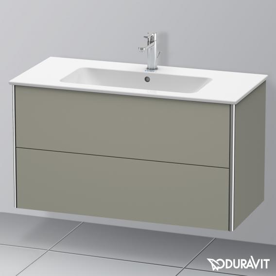 Duravit XSquare vanity unit with 2 pull-out compartments silk matt white