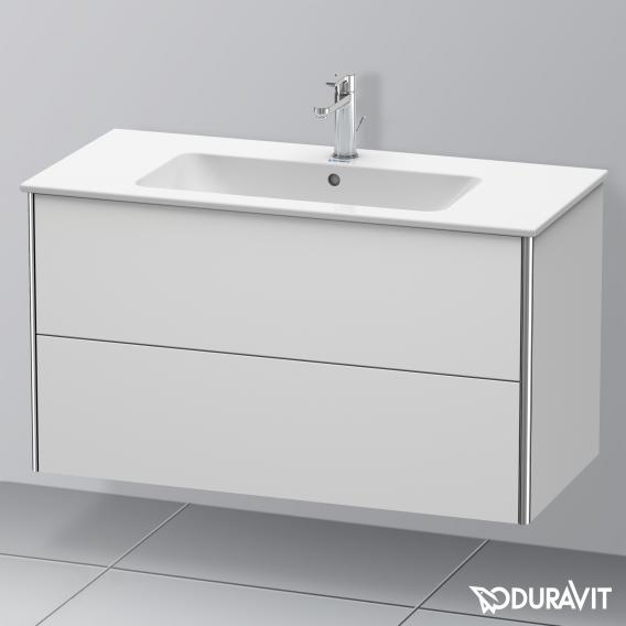 Duravit XSquare vanity unit with 2 pull-out compartments silk matt white