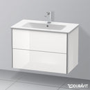 Duravit XSquare vanity unit with 2 pull-out compartments white high gloss