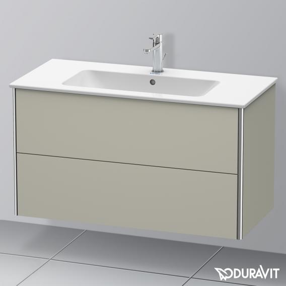 Duravit XSquare vanity unit with 2 pull-out compartments silk matt white