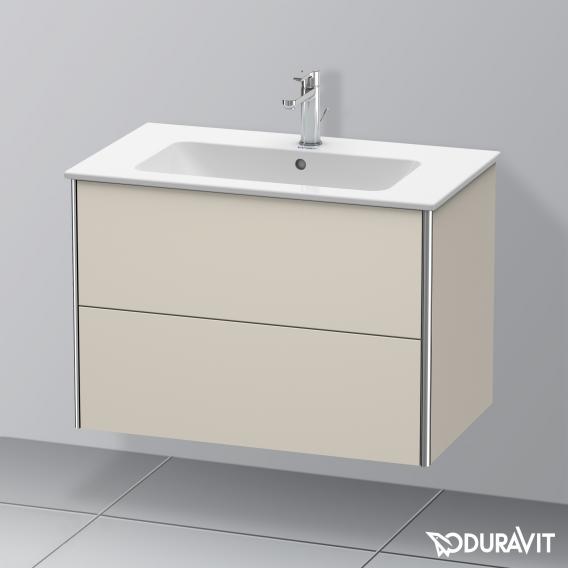 Duravit XSquare vanity unit with 2 pull-out compartments matt taupe