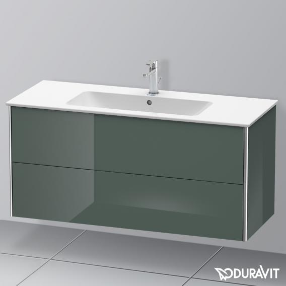 Duravit XSquare 梳妝台搭配 2 個拉出式隔間 多洛米蒂灰色高光