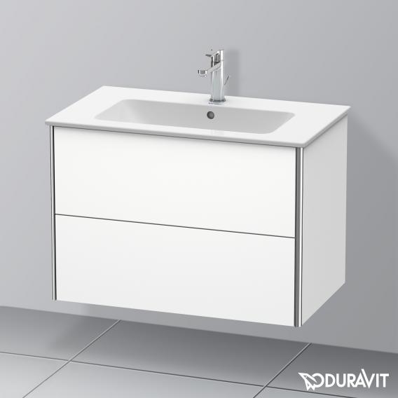 Duravit XSquare 梳妝台搭配 2 個拉出式隔層 霧面白色