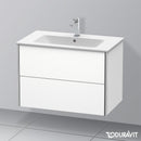 Duravit XSquare vanity unit with 2 pull-out compartments matt white