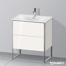 Duravit XSquare vanity unit with 2 pull-out compartments white high gloss
