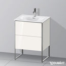 Duravit XSquare vanity unit with 2 pull-out compartments white high gloss
