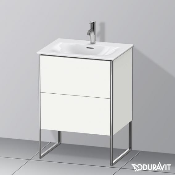 Duravit XSquare vanity unit with 2 pull-out compartments silk matt white