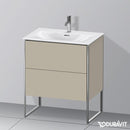 Duravit XSquare vanity unit with 2 pull-out compartments silk matt white