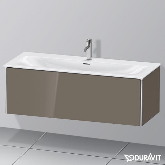 Duravit XSquare 梳妝台搭配 1 個拉出式隔間法蘭絨灰色高光