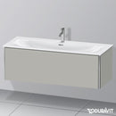Duravit XSquare 梳妝台，搭配 1 個拉出式隔間 霧面混凝土灰色