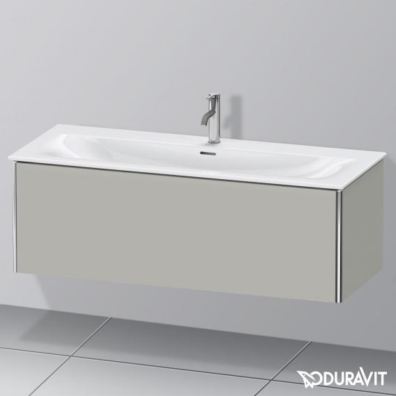 Duravit XSquare 梳妝台，搭配 1 個拉出式隔間 霧面混凝土灰色