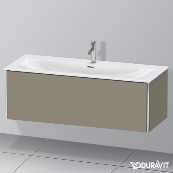 Duravit XSquare vanity unit with 1 pull-out compartment silk matt stone grey