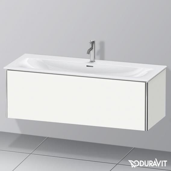 Duravit XSquare 梳妝台搭配 1 個拉出式隔間絲綢霧面白色