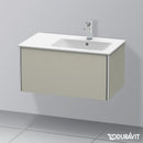 Duravit XSquare vanity unit with 1 pull-out compartment silk matt taupe
