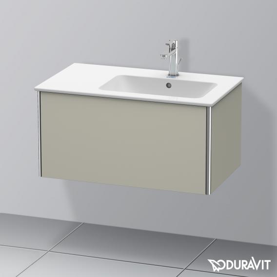 Duravit XSquare 梳妝台，搭配 1 個拉出式隔層 絲質霧面灰褐色