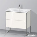 Duravit XSquare vanity unit with 2 pull-out compartments white high gloss