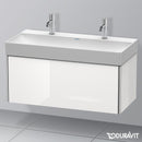 Duravit XSquare vanity unit with 1 pull-out compartment white high gloss