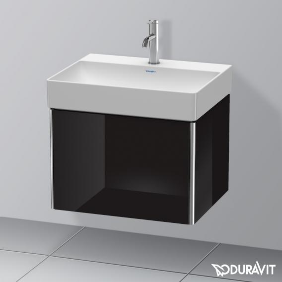 Duravit XSquare 梳妝台，附 1 個拉出式隔層，黑色高光