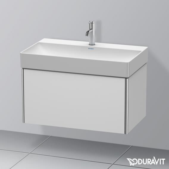 Duravit XSquare 梳妝台搭配 1 個拉出式隔間絲綢霧面白色