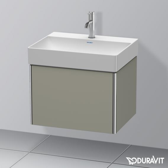 Duravit XSquare vanity unit with 1 pull-out compartment silk matt stone grey