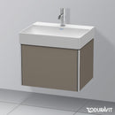 Duravit XSquare vanity unit with 1 pull-out compartment silk matt flannel grey